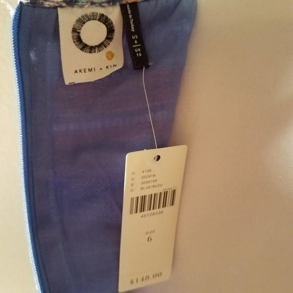 Anthropologie Akemi Kin Blue Tweed Shift Dress Size 6 NWT - Picture 7 of 8